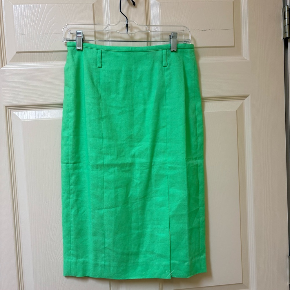 J. Crew Vibrant Green Pencil Skirt